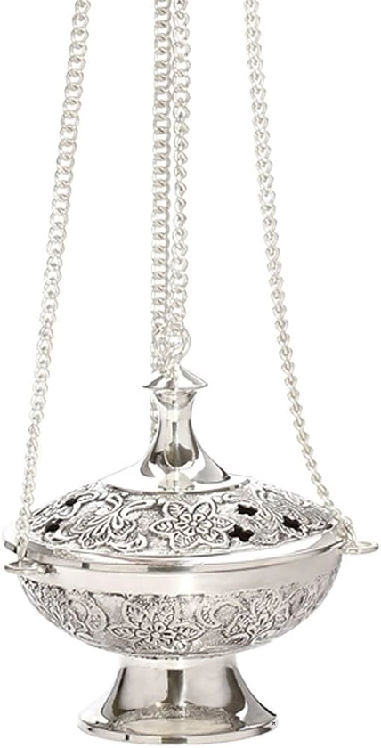 NKlaus Incense Burner Handmade silver plated Esoteric Deco antique 1536 : Amazon.co.uk: Home & Kitchen