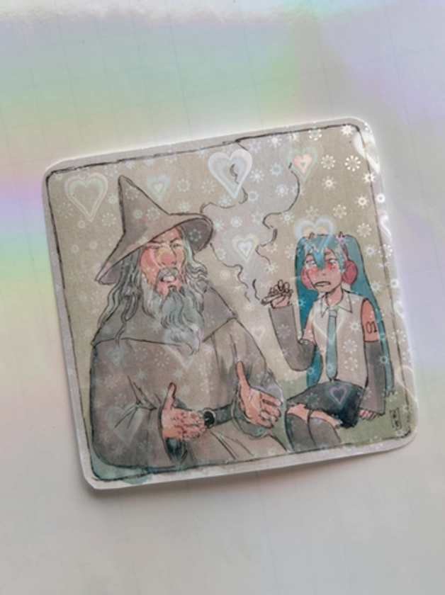 Hatsune Miku & Gandalf sticker | Miochi