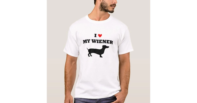 I Love My Wiener Dog T-Shirt