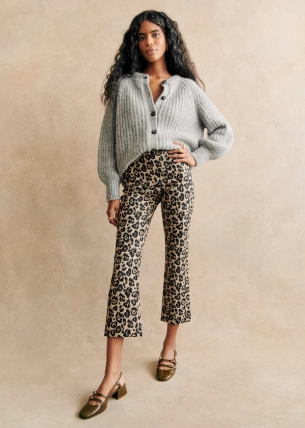 Pantalon Ciara - Jacquard Leopard - Coton - Sézane