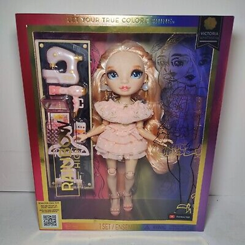 New Rainbow High Series 5 Victoria Whitman Light Pink Fashion Doll Freckles MGA