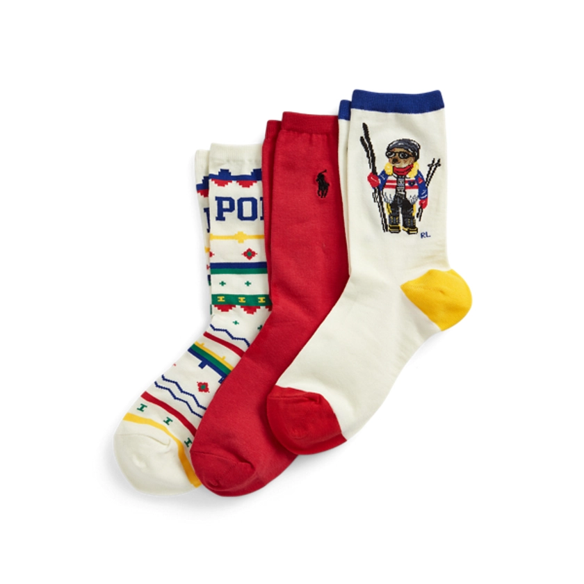 Coffret 3 paires chaussettes Polo Bear pour Women | Ralph Lauren® FR