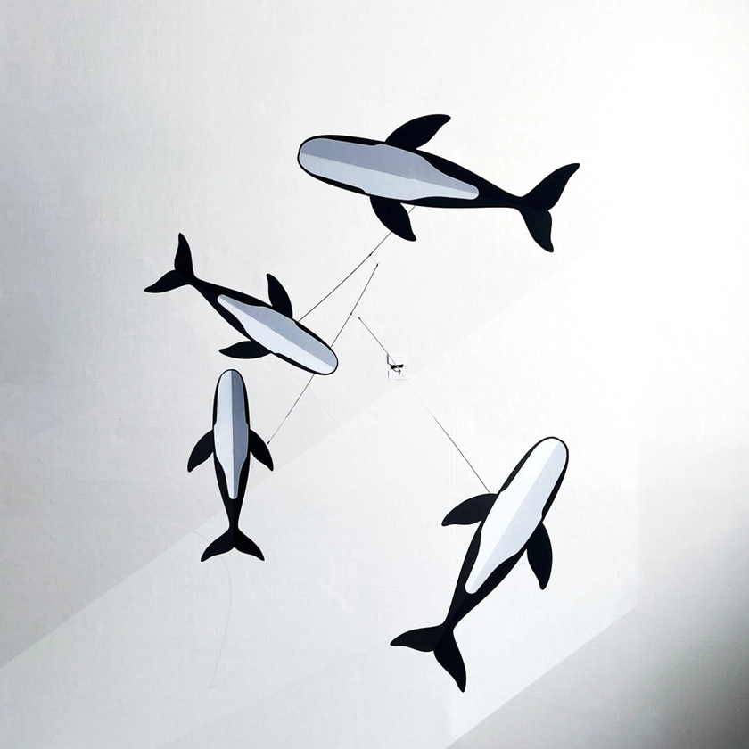 Moby Studios. 모비스튜디오 대왕고래모빌 Flying Whales - The Hanging Mobile(완제품) : 웨일웨이브ULSAN