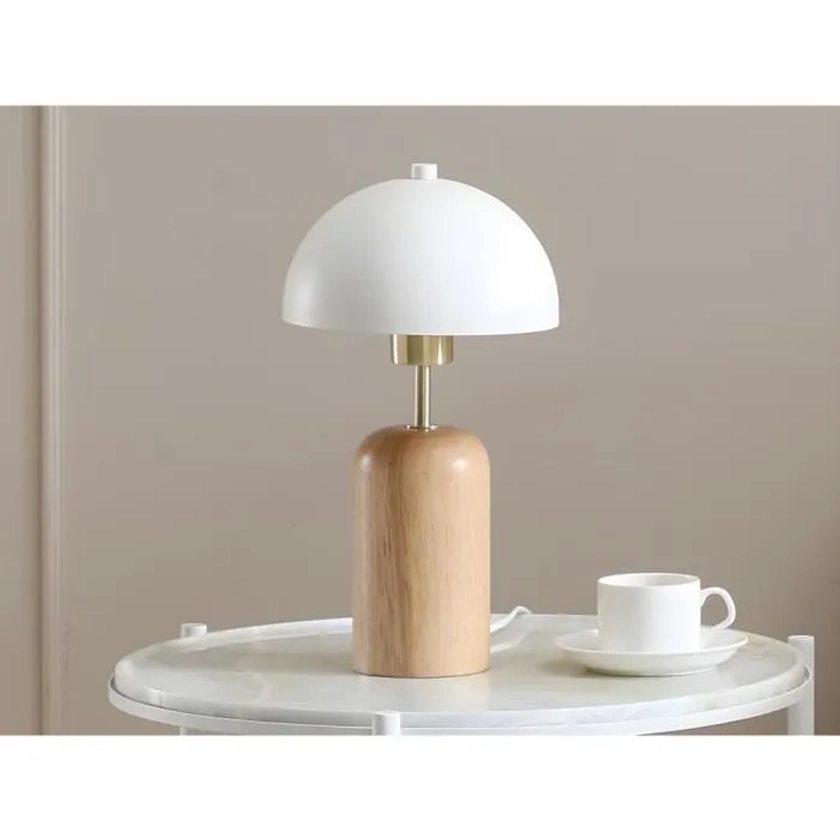 Lampe à poser champignon en bois et métal - TANTA