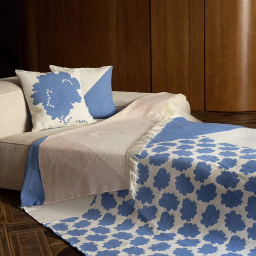Sonia Blue Blanket/Bed Throw - Kaaskas