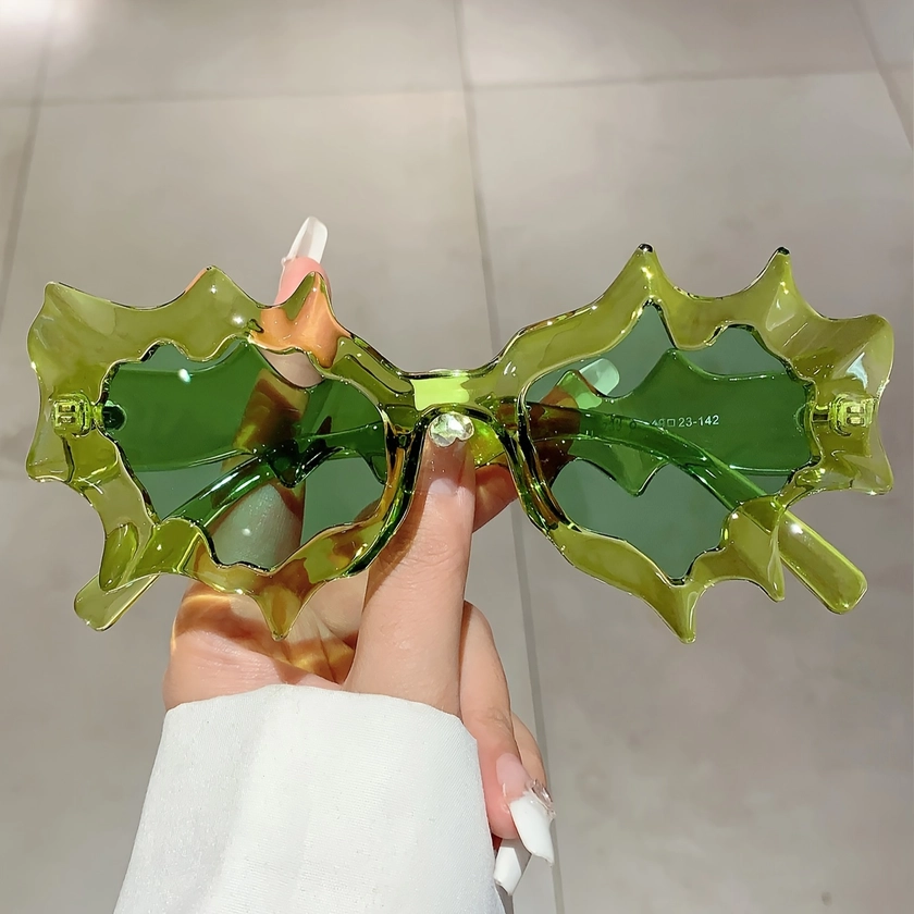 * Irregular Shaped fashion glasses For Women Men Funny Jelly Color Large Decorative Shades Props For Costume Party Prom