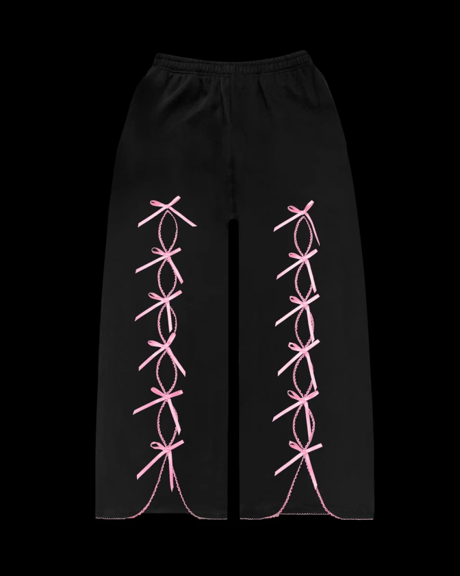 PRINC355 RIBBON SWEATPANTS BLACK