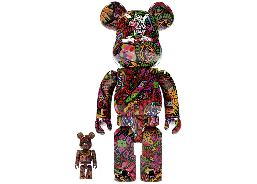 Bearbrick Psychedelic Paisley 100% & 400% Set