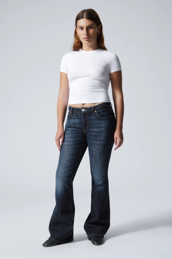 Flame Low Flared Jeans - Vein Blue - Ladies | H&M GB