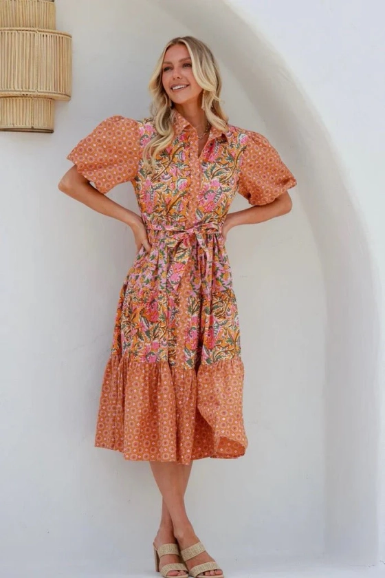 Sheron Dress (Rust)