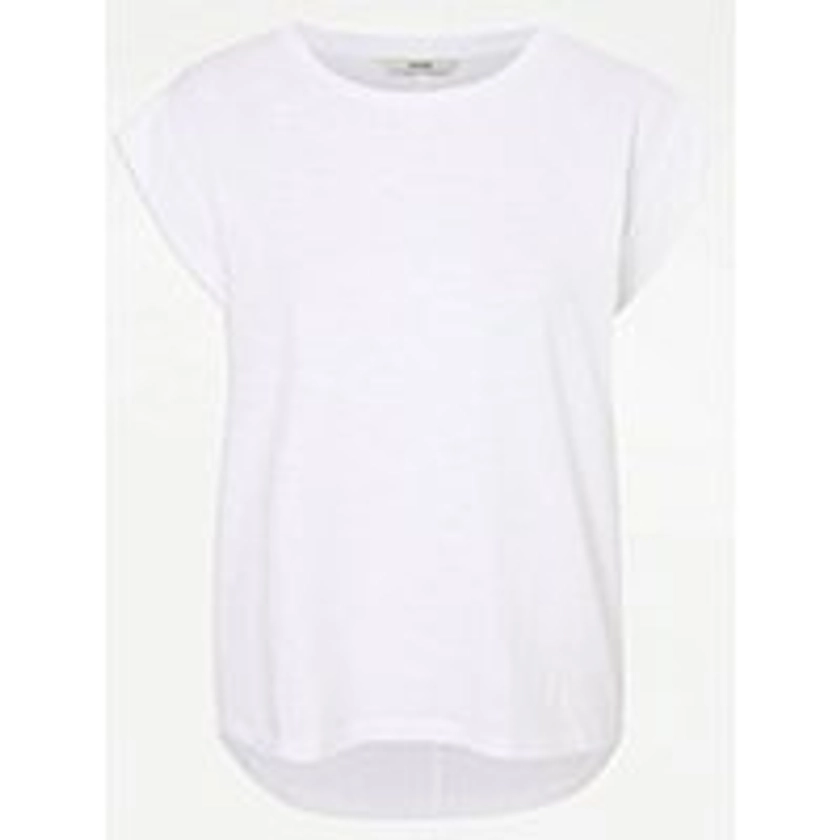 White Slub T-Shirt | Women | George at ASDA