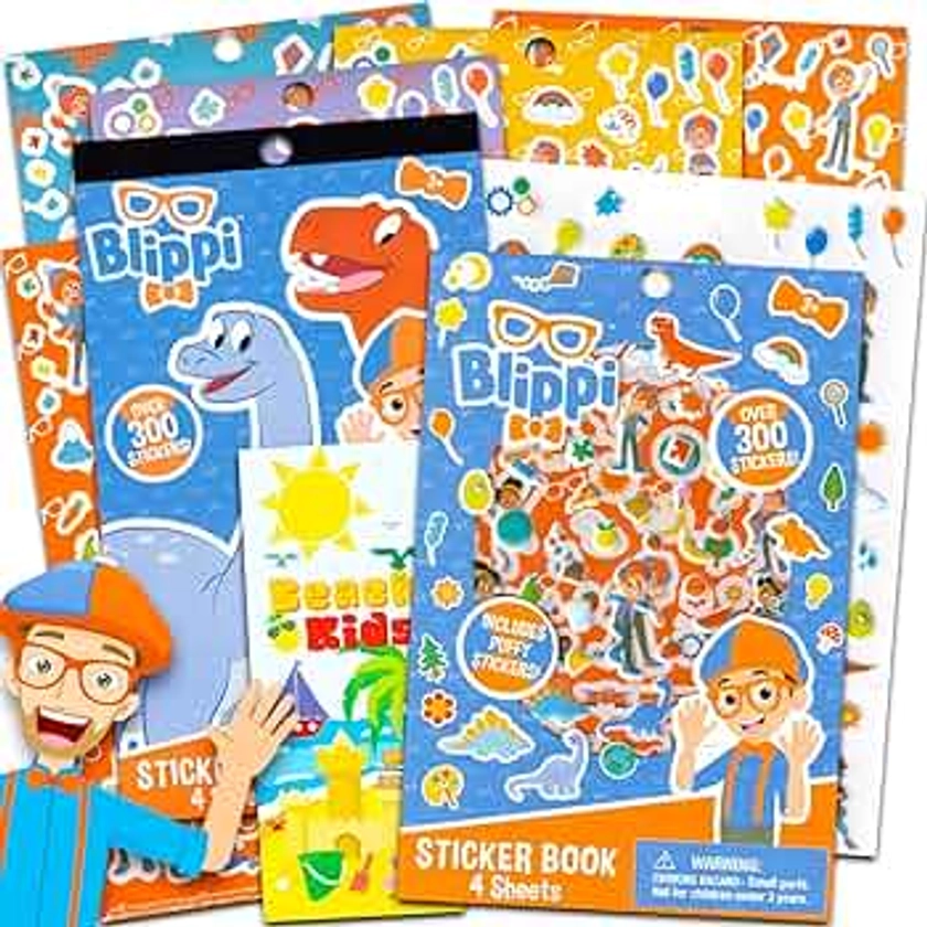 Blippi Stickers for Toddlers - Blippi Party Supplies Bundle with Over 600 Blippi Stickers for Party Favors, Goodie Bags, Potty Training Reward Stickers, Arts and Crafts, More | Blippi Gifts