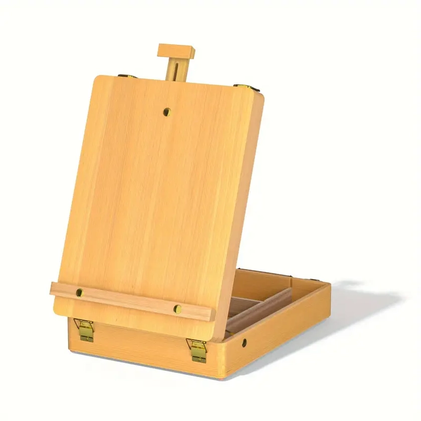 Wood Tabletop Easel Storage Box   Portable   - Temu