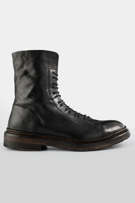 YORK urban-black welted military boots.