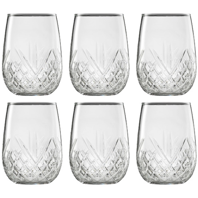 Carmen 490ml Stemless Wine Glasses (Set of 6)