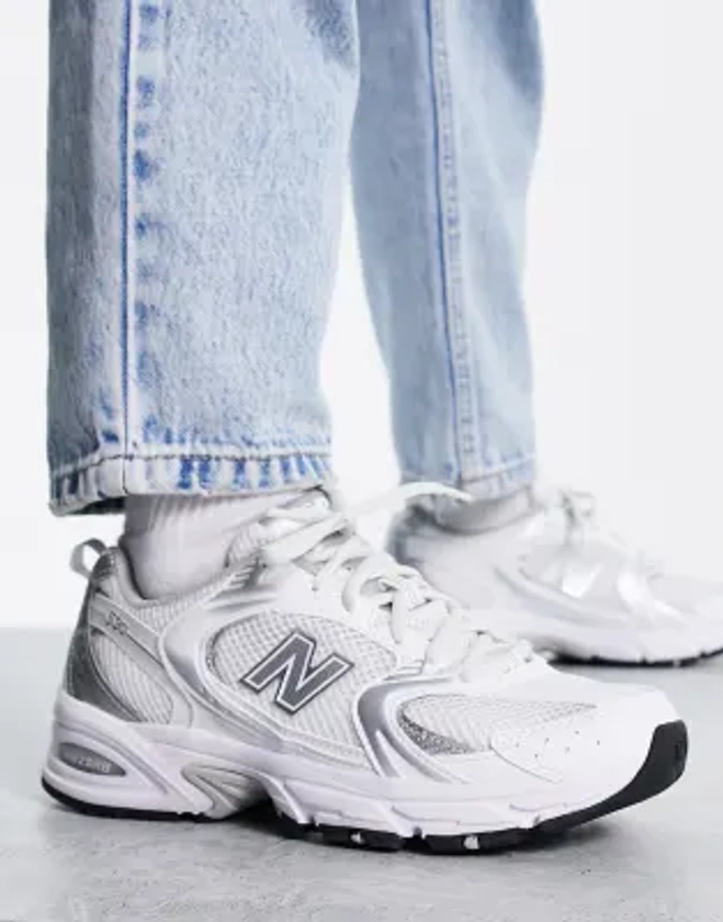 New Balance 530 trainers in white and silver | ASOS