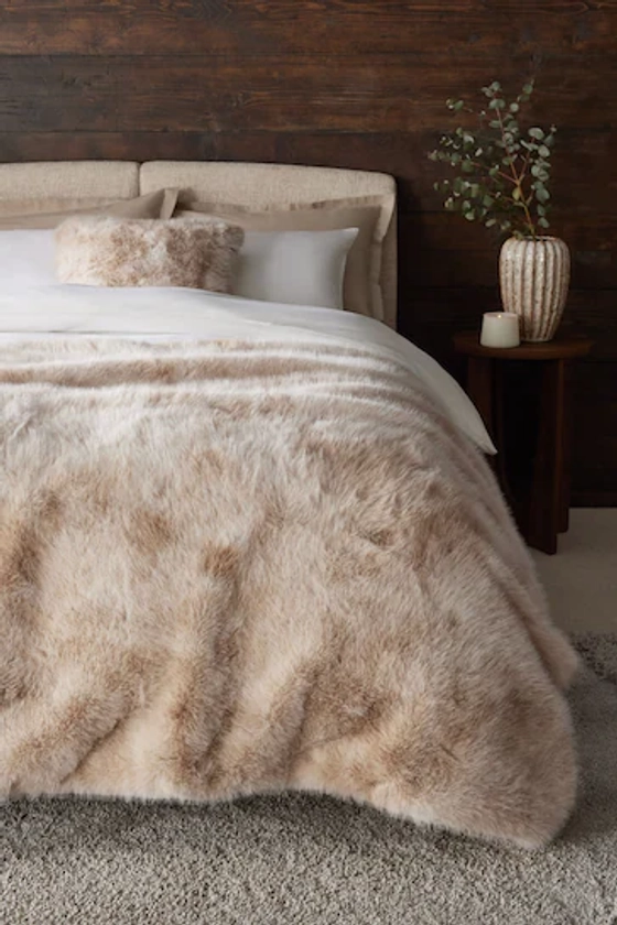 Buy Mink Brown Loulou Faux Fur Throw from the Next UK online shop