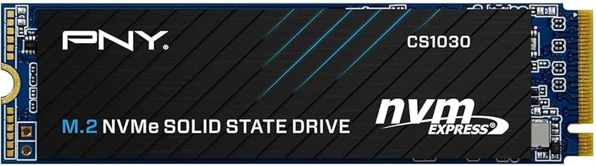 PNY CS1030 250GB M.2 NVMe PCIe Gen3 x4, 2500MB/s Vitesse de Lecture, 1100MB/s Vitesse d'écriture Internal Solid State Drive (SSD) Noir