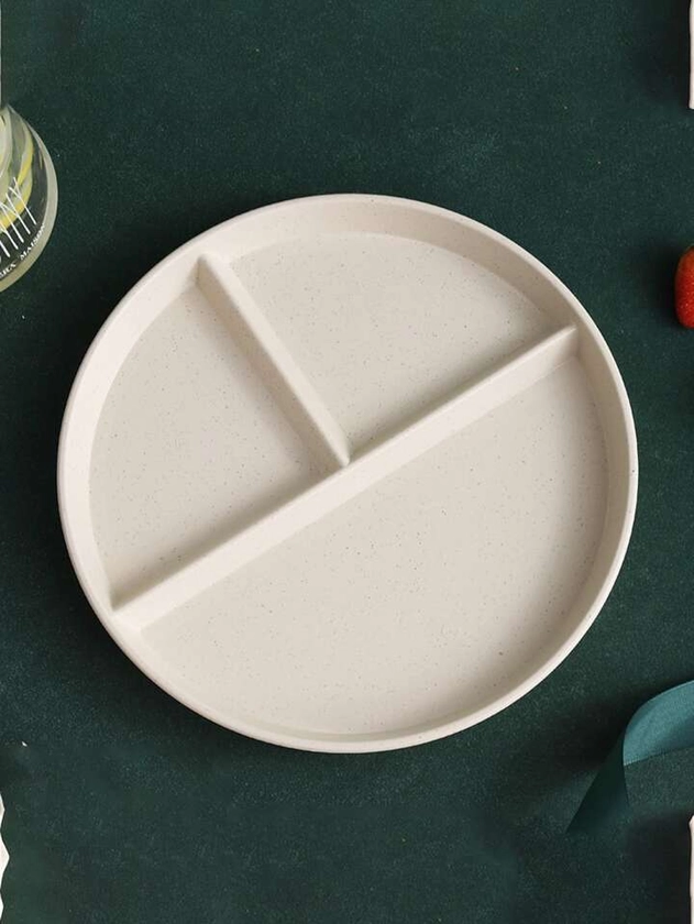1pc Simple Divided Dinner Plate