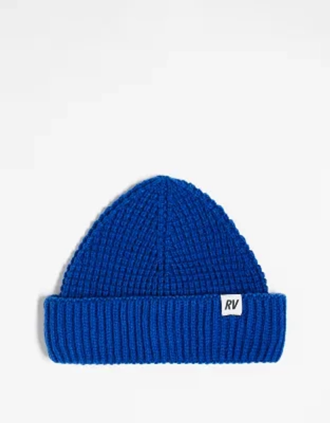 Reclaimed Vintage unisex waffle beanie in cobalt blue | ASOS