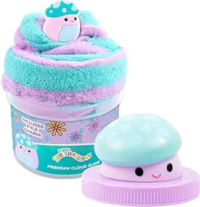 SQUISHMALLOWS Original Pyle The Mushroom Premium Scented Slime, 8 oz. Smooth Slime, Grape Scented, 3 Fun Slime Add Ins, Pre-Made Slime for Kids, Great 6 Year Old Toys, Super Soft Sludge Toy