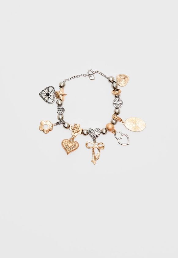 Bracelet multi-charms - Bijoux femme | Stradivarius France