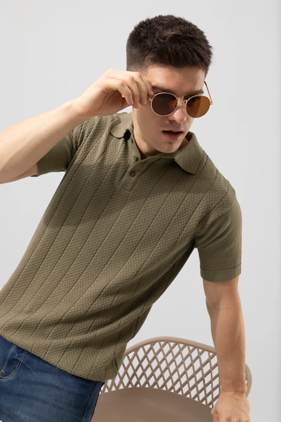 Canyon Olive Polo T-Shirt