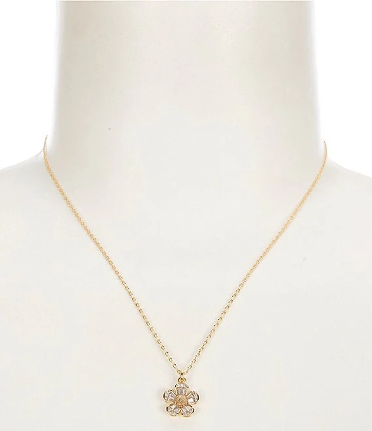 kate spade new york Crystal Fleurette Short Pendant Necklace | Dillard's