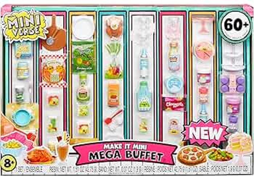 MGA's Miniverse Make It Mini Mega Buffet, Mini Collectibles, DIY, Resin Play, Replica Foods, NOT Edible, Collectors, 8+