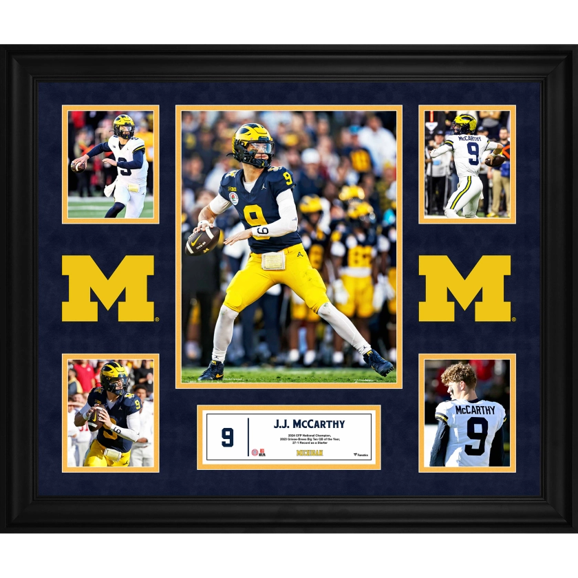 J.J. McCarthy Michigan Wolverines Fanatics Authentic Framed 5-Photo Collage