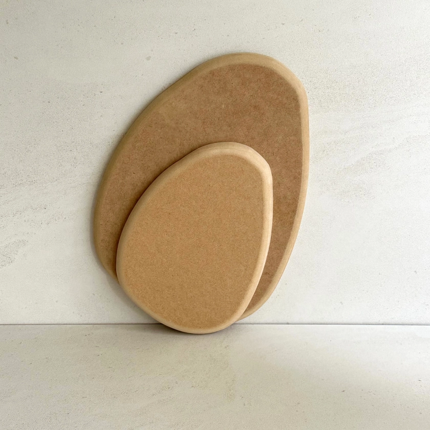 'River Rock' Rounded Triangular Oval Pottery Form