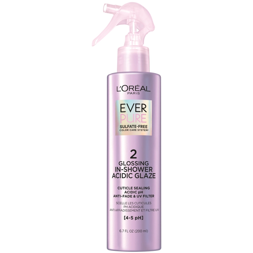 L'Oreal Paris EverPure Glossing In Shower Acidic Glaze, Scalp Care, for All Hair Types, 6.7 fl oz