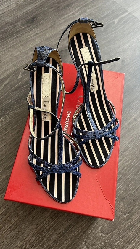 Christian Lacroix Women Shoes Blue Size 37