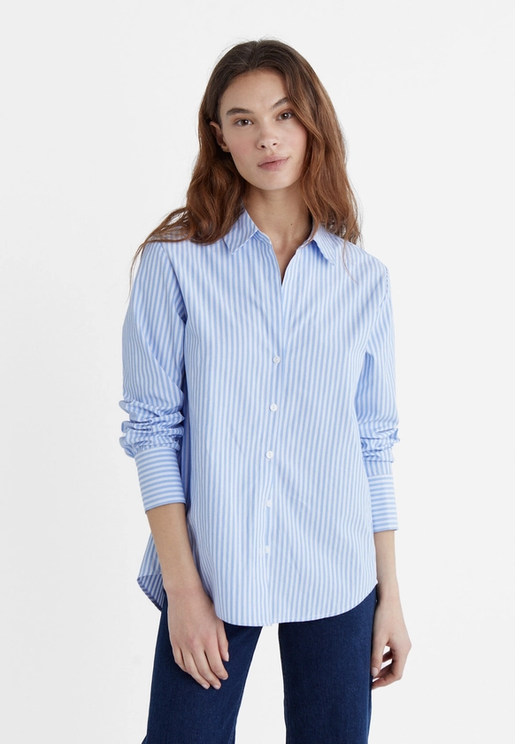 Striped poplin shirt - Women's Shirts & Blouses | Stradivarius France