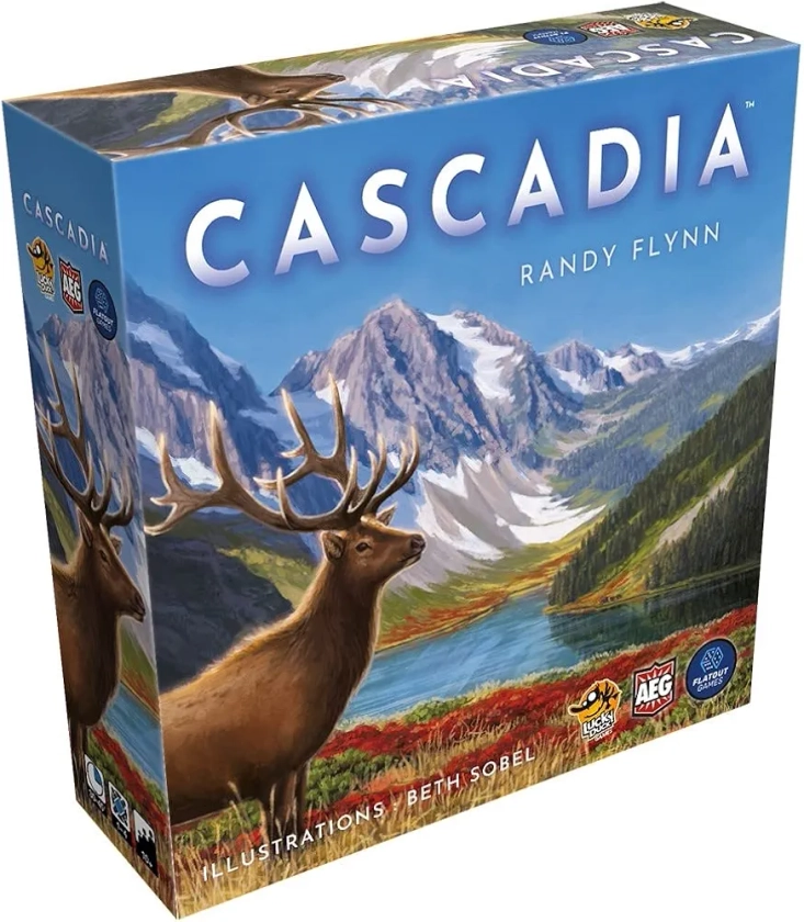 Lucky Duck Games - Cascadia - Board Game - French Game, 4 Players