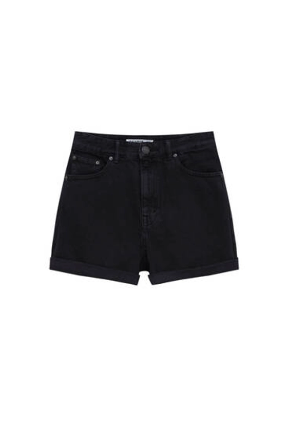 Short en jean mom fit taille haute - pull&bear