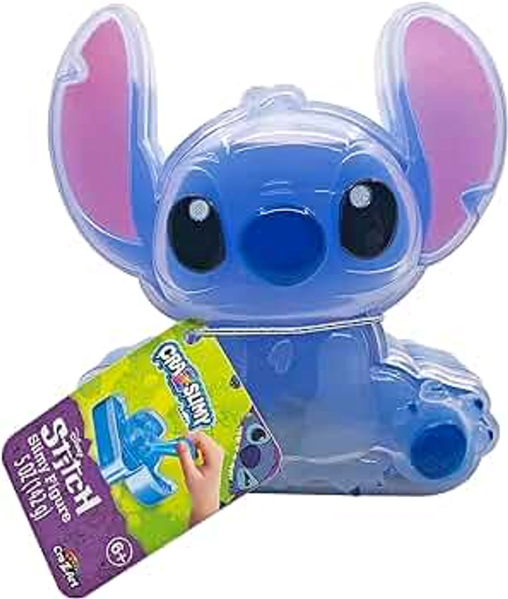 CRA-Z-Slimy Stitch Slime Toy- Glossy, Stretchy, Super Soft, Smooth Blue Stitch Slime with Stitch Shaped Confetti Mix-Ins for Boys and Girls, Lilo and Stitch Kids Toy Gift