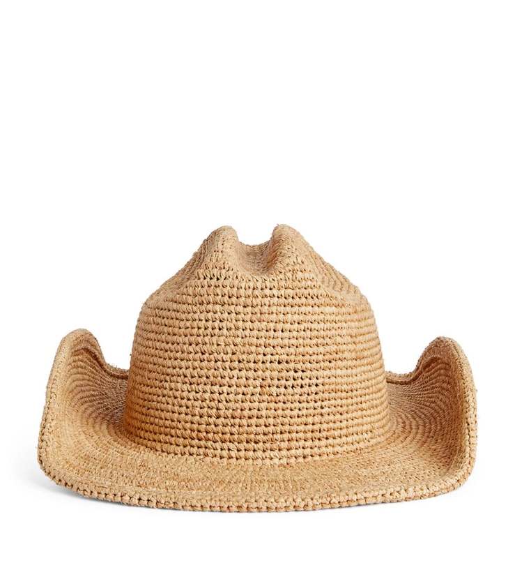 Womens Lack Of Color beige Raffia Cowboy Hat