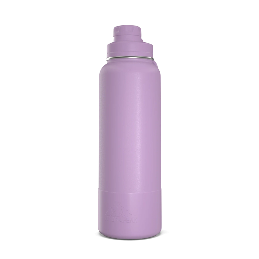 40oz Insulated Water Bottles with Matching Chug Lid and Rubber Boot- Mauve