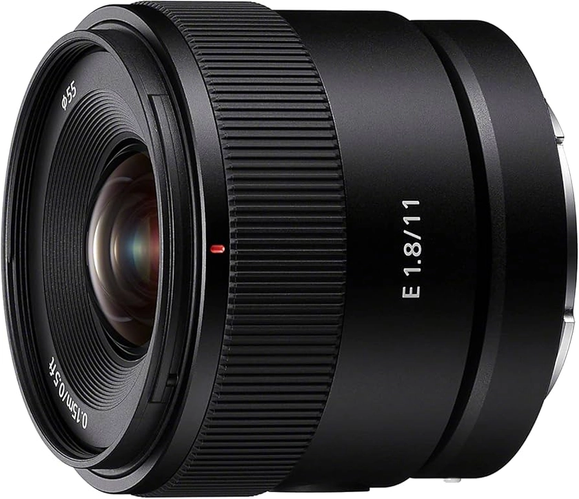 Sony E 11 mm F1.8 - Objetivo Zoom Gran Angular APS-C (SEL11F18), Negro