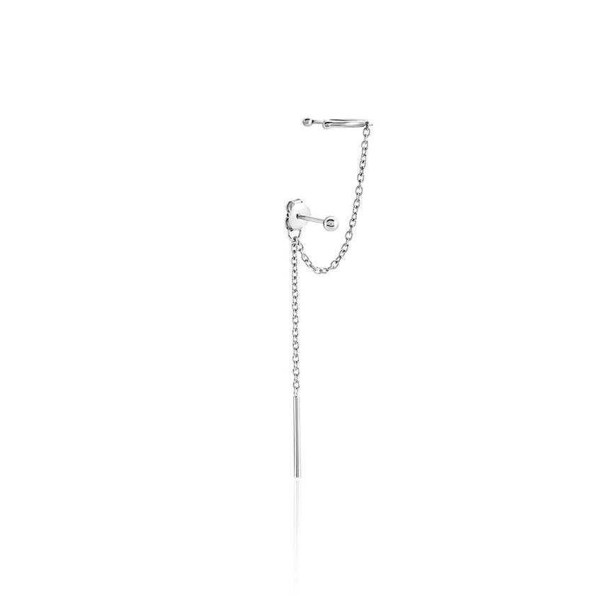 Bijou D'oreille Unitaire Argent Blanc Alexiia