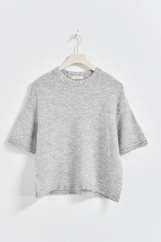 Knitted top - Grey - Women - Gina Tricot