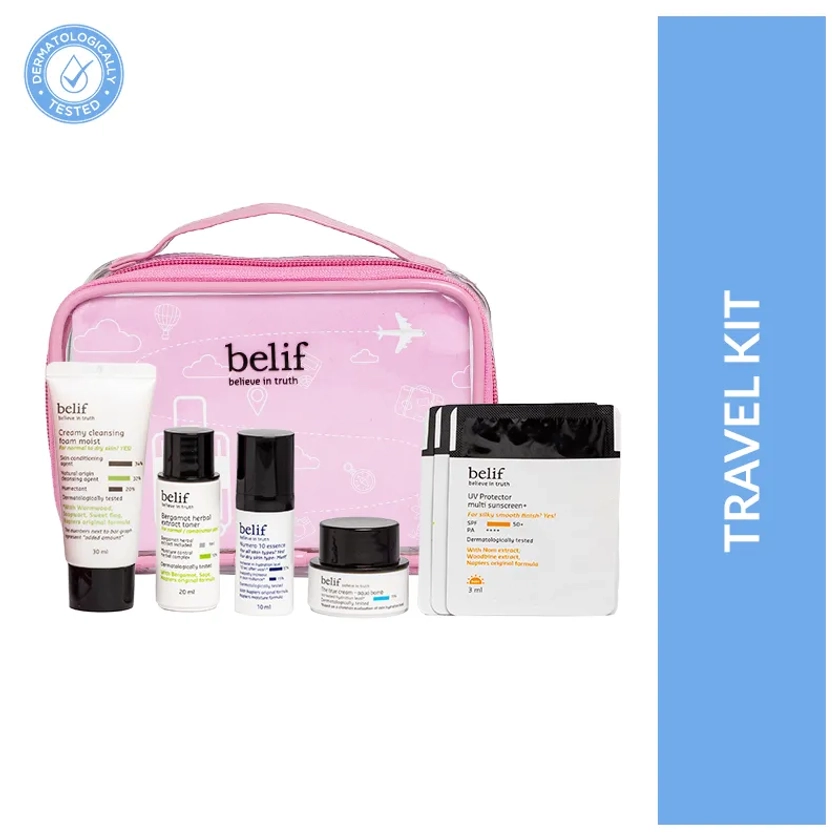 Belif Travel Kit 2.0, Travel Friendly Minis, Ultimate Skin Hydrator Kit