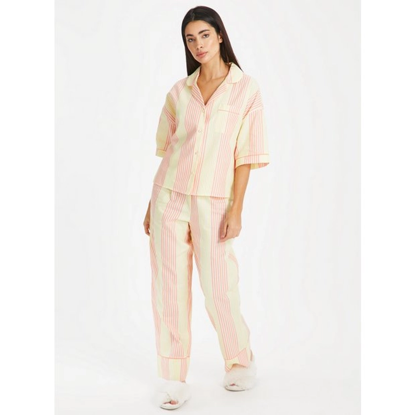Buy Yellow Stripe Traditional Pyjamas 16 | Pyjamas | Tu