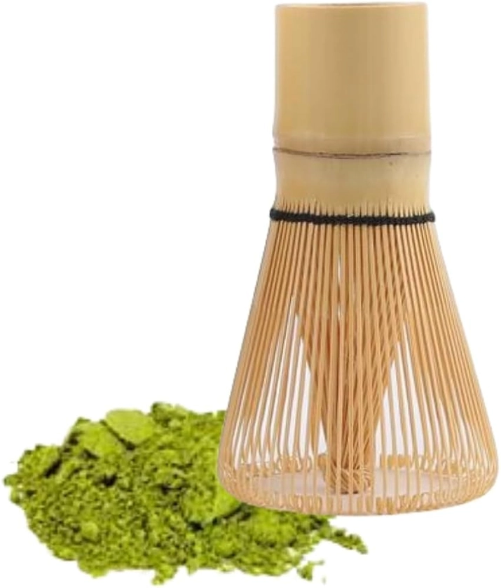 nsemble Fouet à thé vert matcha de qualité supérieure en bambou naturel - Outil de préparation de poudre de matcha - pour la cérémonie du thé, la boisson (Cha Xian)