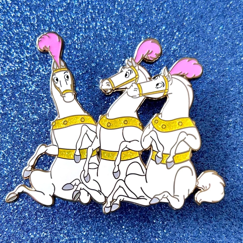 Cinderella Horses Pin