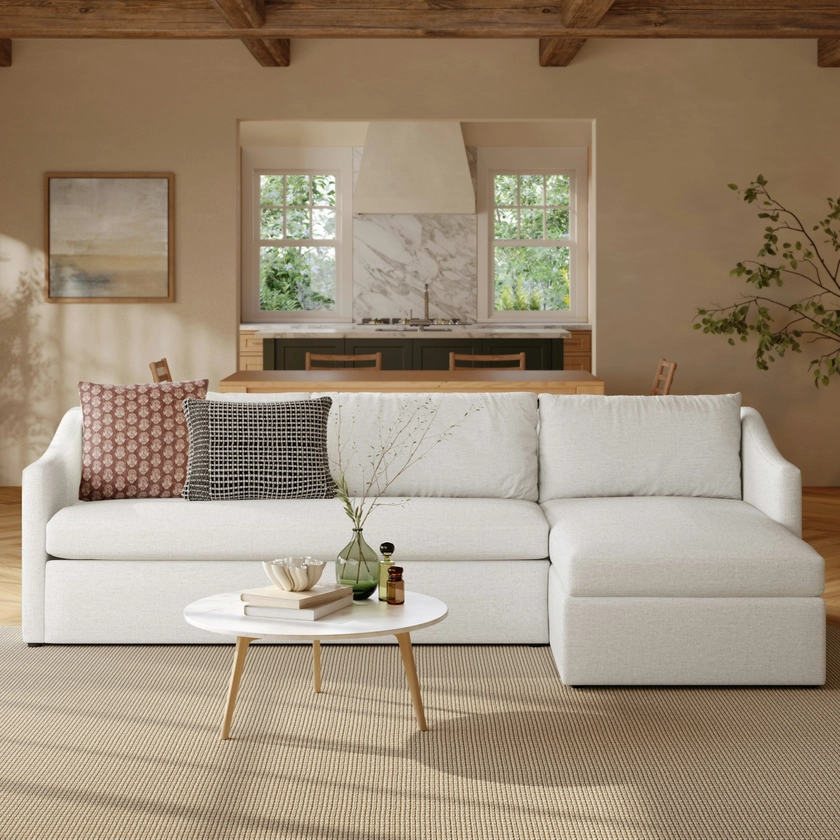 Landry 109" Right Sleeper Sectional - Napa White