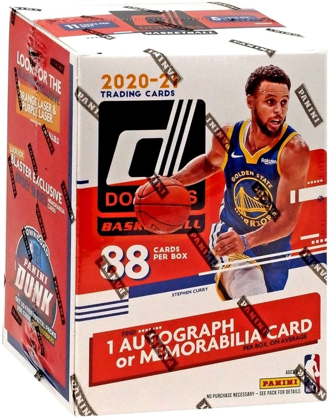 Amazon.com: 2020-21 Panini NBA Donruss Basketball Blaster Box - 11 Packs of 8-1 Auto or Memorabilia Card Per Box : Collectibles & Fine Art