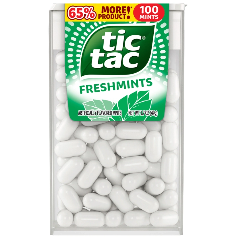 Tic Tac Fresh Breath Mints, Freshmint, Bulk Hard Candy Mints, 1.7 oz Pack
