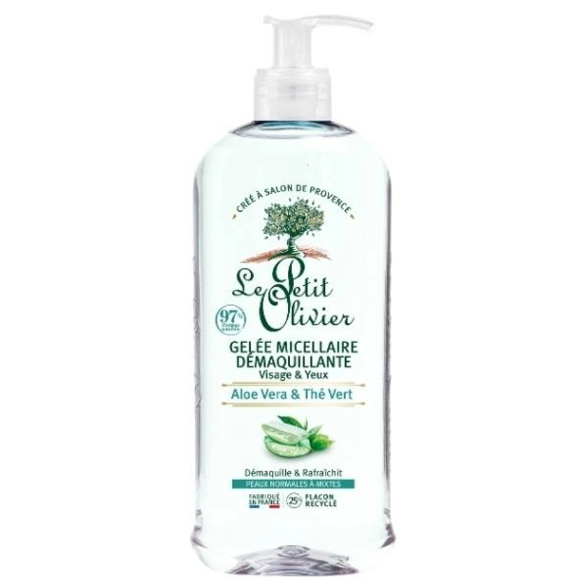 Le Petit Olivier - Gelée Micellaire Démaquillante - Aloe Vera Thé Vert 400ml